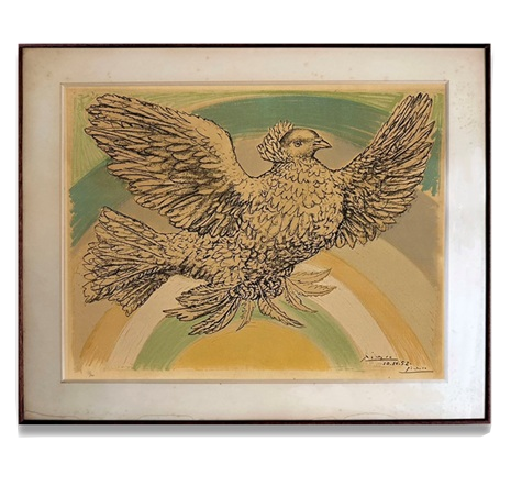 ピカソ　飛ぶ鳩(虹)